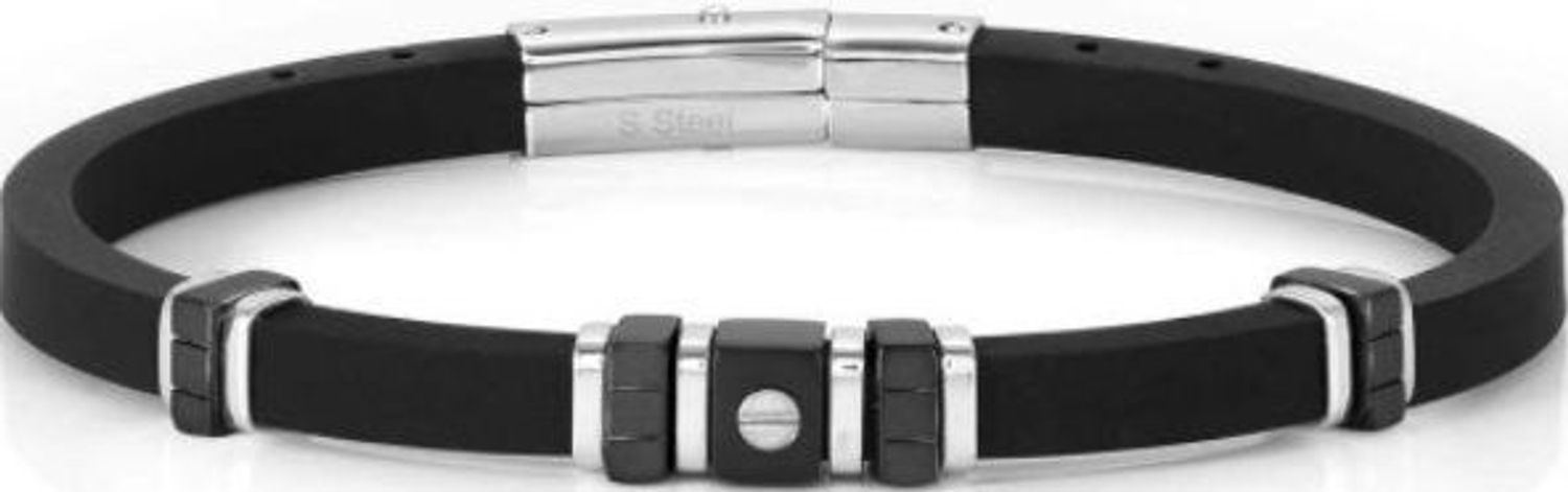 Bransoletka męska CITY Elegance Edition Śrubka srebrna 028808 015.jpg